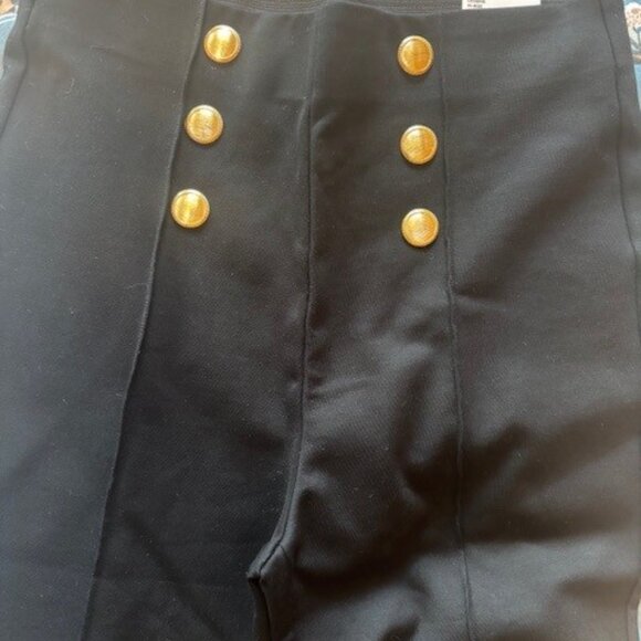 ✨ NWT Zara //High-Waisted Button Leggings// Black// Size L ✨ - Picture 3 of 9